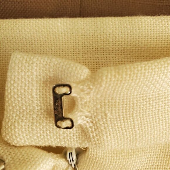 Vintage 80s Jacobson’s Skirt Suit Set Size M Taupe Cream Minimalist Power Suit - Picture 11 of 12